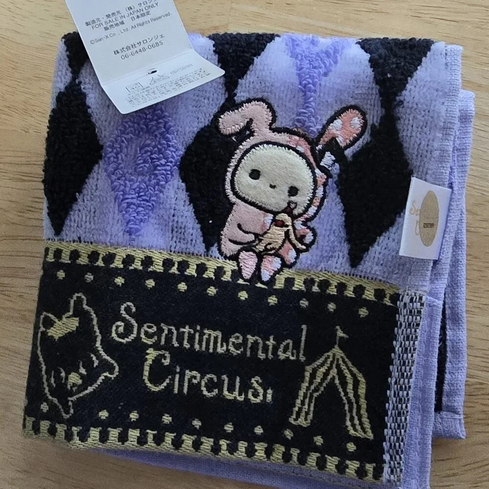 Sentimental Circus Mini Towel / Washcloth Face Cloth San-X Kawaii Japan Bunny